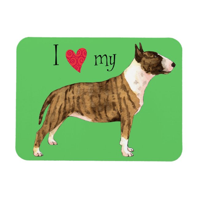 Íman Adoro o meu Mini Bull Terrier (Horizontal)