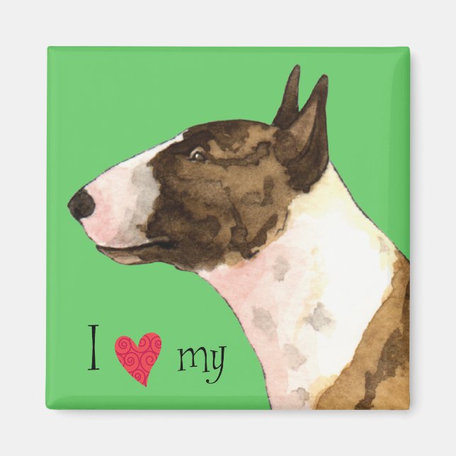 Íman Adoro o meu Mini Bull Terrier (Frente)