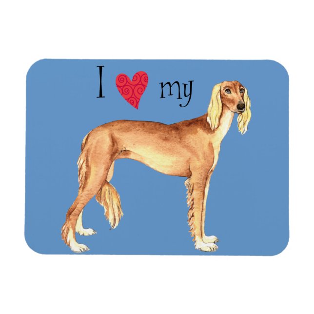 Íman Adoro o meu Saluki (Horizontal)