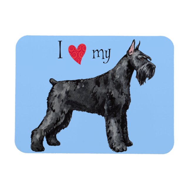 Íman Adoro o meu Schnauzer Gigante (Horizontal)