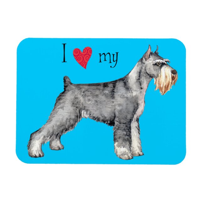 Íman Adoro o meu Schnauzer Padrão (Horizontal)