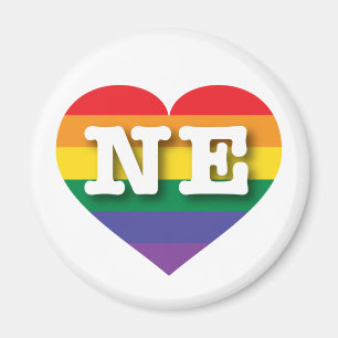 Íman Adoro o Nebraska Orgulho gay Rainbow Heart