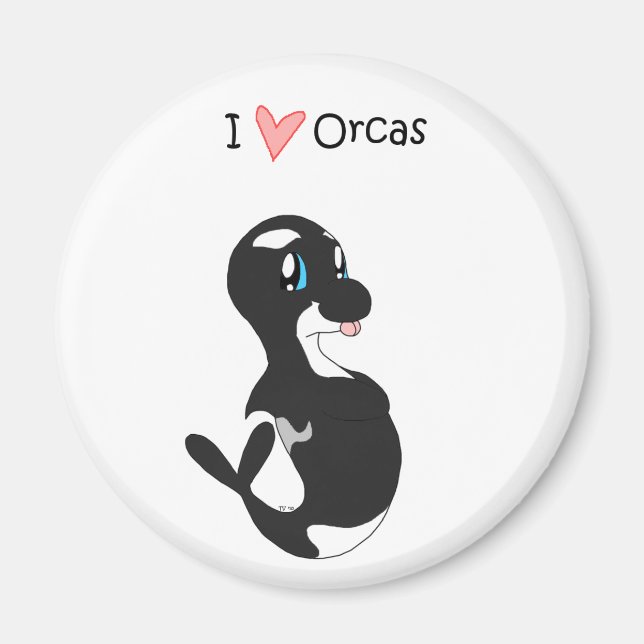 Íman Adoro Orcas Magnet (Frente)