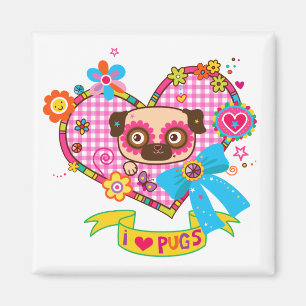 Íman Adoro Pugs Magnet