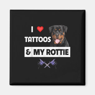 Íman Adoro Tatuagens E O Meu Cachorro Rottweiler Mãe Da