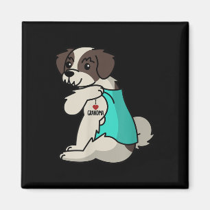 Íman Adoro vovó Tattoo Shih Tzu Grandmân Dog