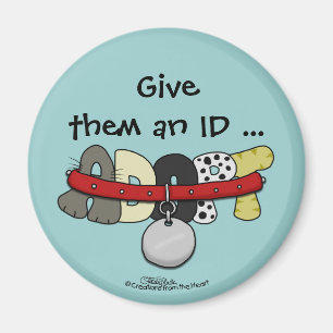 Íman ADOTAR com Collar Dê-Lhes uma ID