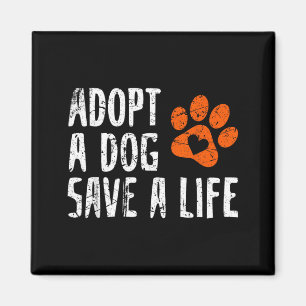 Íman Adote Cachorro Retro Salve Vida Resgate de Animais
