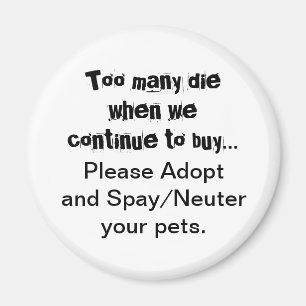 Íman Adote Esterilize/Castrar Animais de Estimação Cita