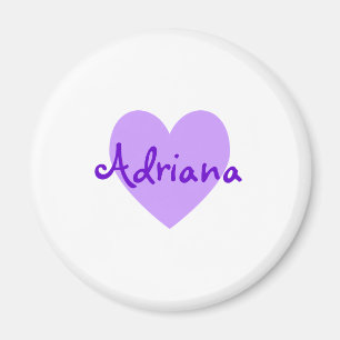 Íman Adriana no roxo