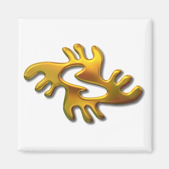 Íman Adrinkra-peace-gold (Frente)