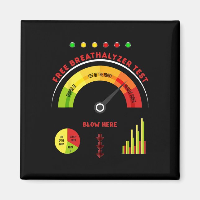 Íman Adulto Halloween Costume Breathalyzer mens hallowe (Frente)