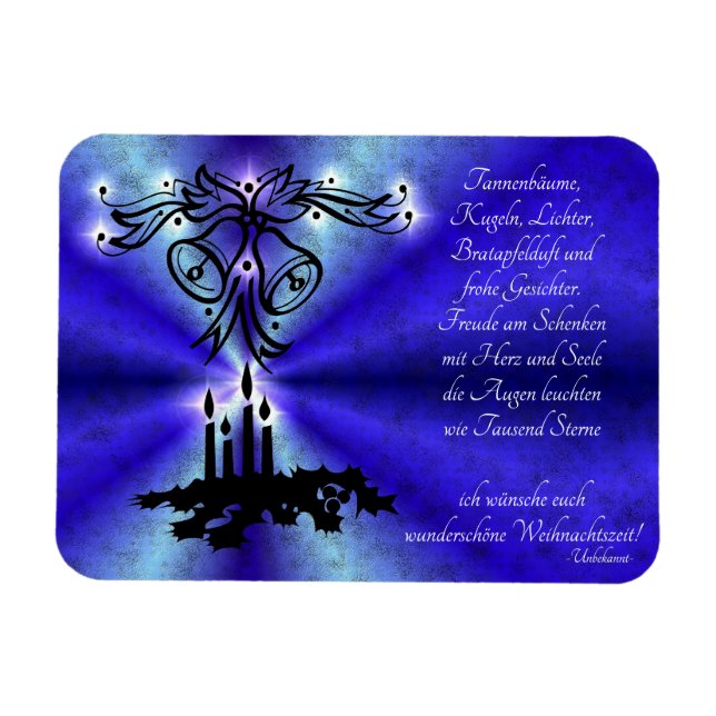 Íman Advent, Weihnachten, Gedicht auf Deutsch (Horizontal)