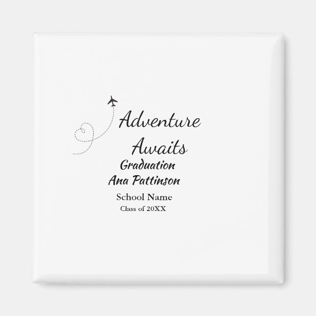 Íman Adventure aguarda a graduação acrescentar nome ano (Frente)