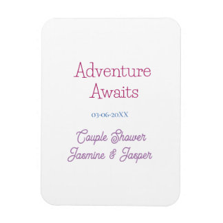 Íman adventure awaits couple shower name date pink blue