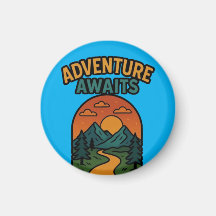 Adventure Awaits Minimalist Print - Outdoor Travel