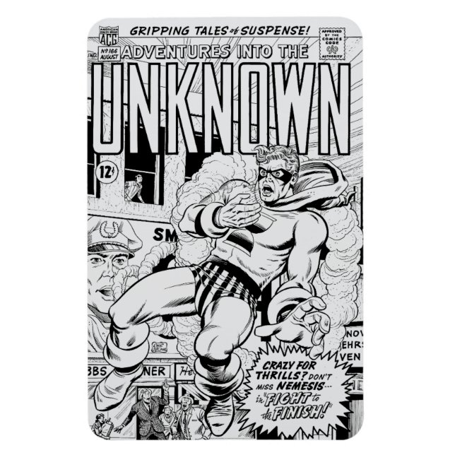 Íman 'Adventures into the Unknown' Lite Grey Magnet (Vertical)