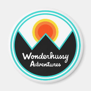 Íman Adventures Wonderhussy Round Retro Sunset