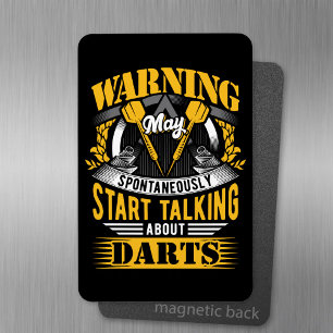 Íman Advertência Engraçado - Dart Fan