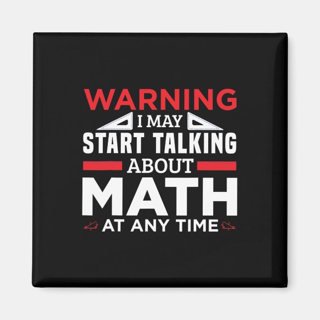 Íman Advertência Pode Começar A Falar Sobre Matemática  (Frente)