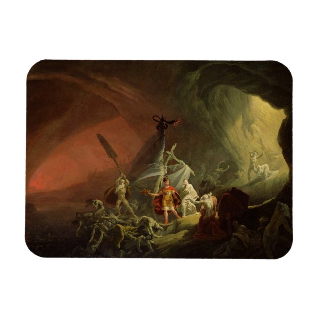 Íman Aeneas e Sibyl, c.1800 (óleo na canvas) (Horizontal)