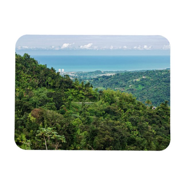 Íman Aéreo de Porto Rico costeiro em el yunque (Horizontal)