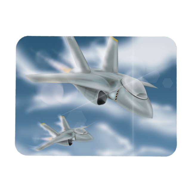 Íman Aeronave a jato militar (Horizontal)