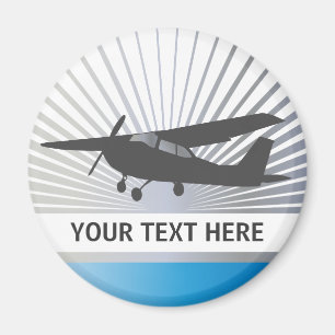 Íman Aeronave de Alta-asa - Texto personalizado