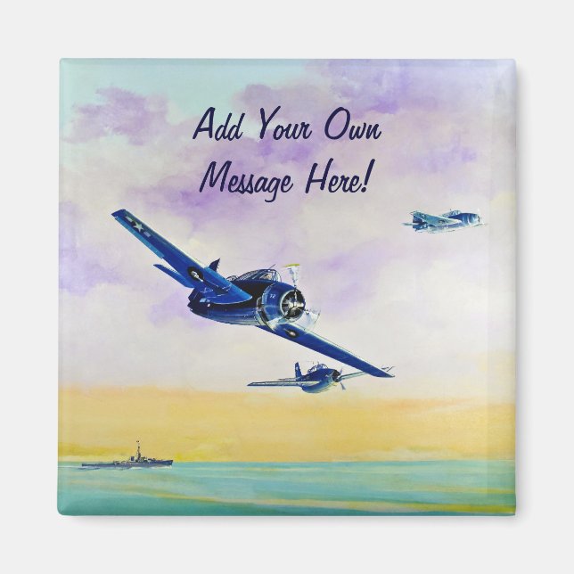 Íman Aeronave de Vintage - Salvar a Data (Frente)