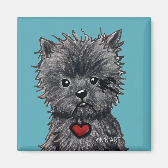 Íman Affenpinscher Cachorro Arte (Frente)