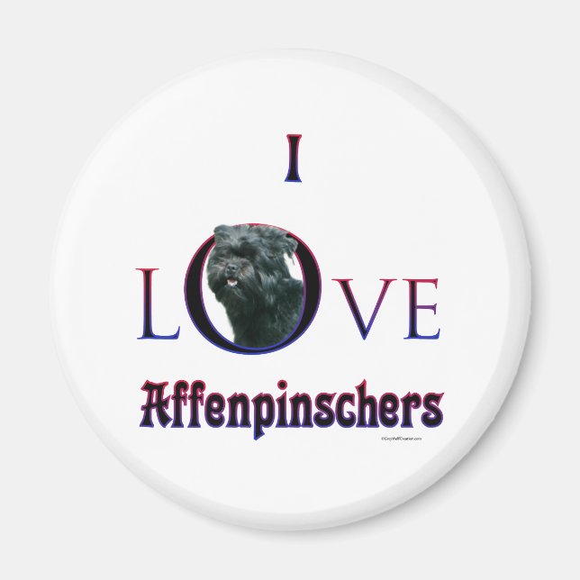 Íman Affenpinscher I Love (Frente)