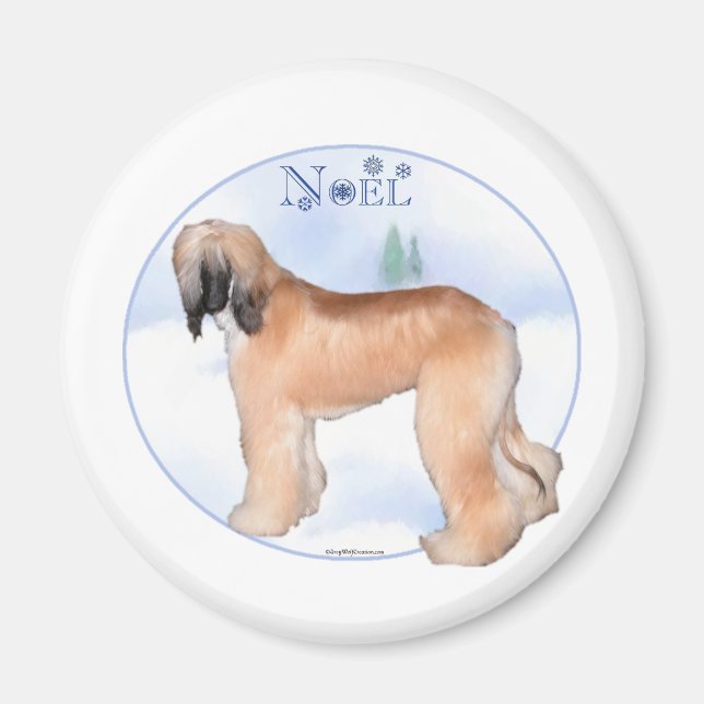 Íman Afghan Hound Noel - Magnet (Frente)