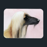 Íman Afghan Hound Profile Dog Art Greeting Card 5x7<br><div class="desc">This magnet features a reproduction of my original watercolor of an Afghan Hound.</div>