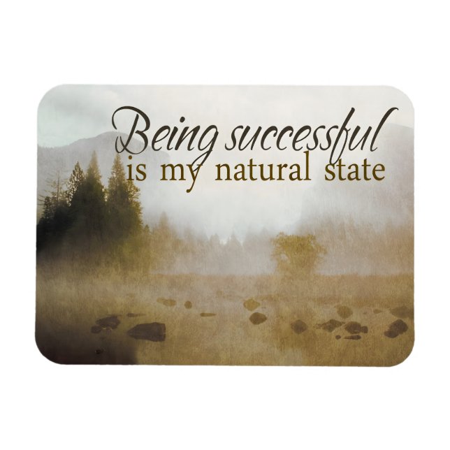 Íman Afirmação de Motivação "Bem-sucedida" Flexível (Horizontal)