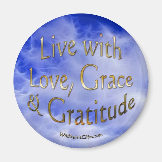 Íman Afirmação Positiva e Imagem de Fé (Frente)