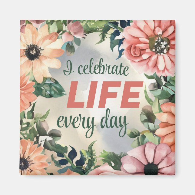 Íman Afirmação Positiva Para Uma Vida Útil No Corpo (Frente)