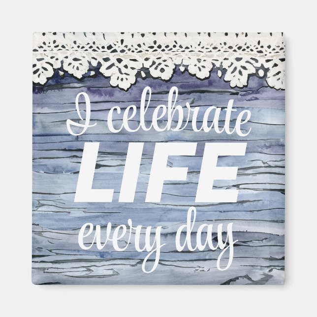 Íman Afirmação Positiva Para Uma Vida Útil No Corpo (Frente)