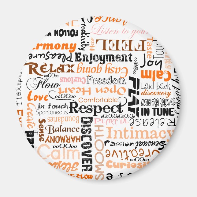 Íman Afirmações Positivas de Laranja Sacral Chakra (Frente)