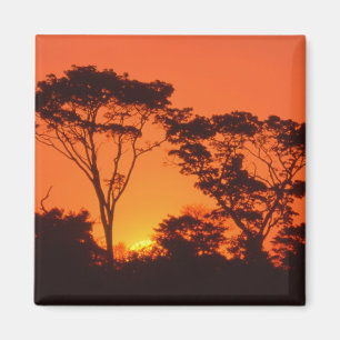 Íman África do Sul. Pôr do sol africano.