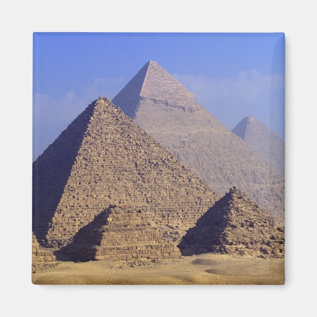 Íman África, Egito, Cairo, Gizé. Grandes pirâmides (Frente)