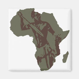 Íman África Mapeia Trabalho de arte do Guerreiro Africa