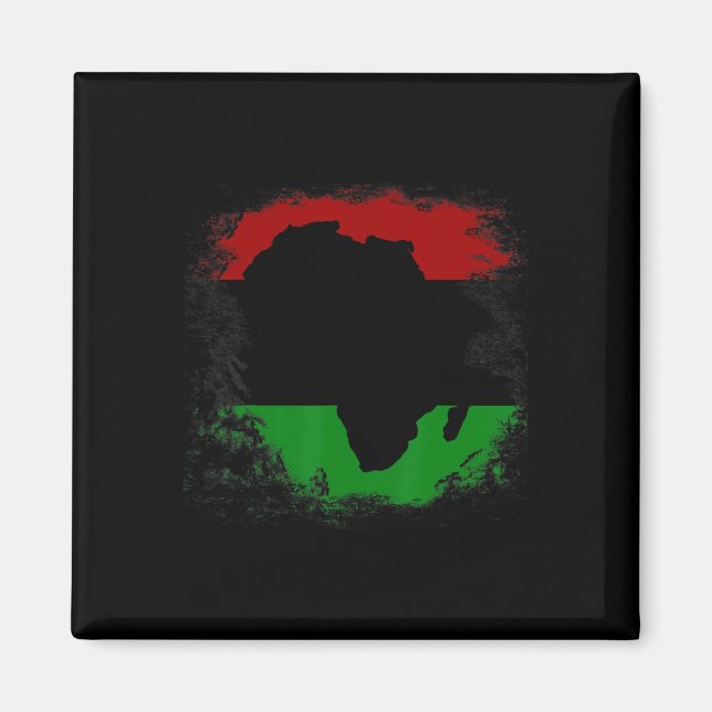 Íman África Sinalizador Africano Continente Mapa Pan-áf (Frente)