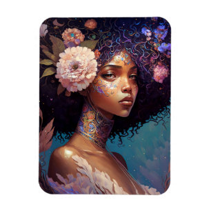 Íman African American Black Goddess Queen Fantasy Art