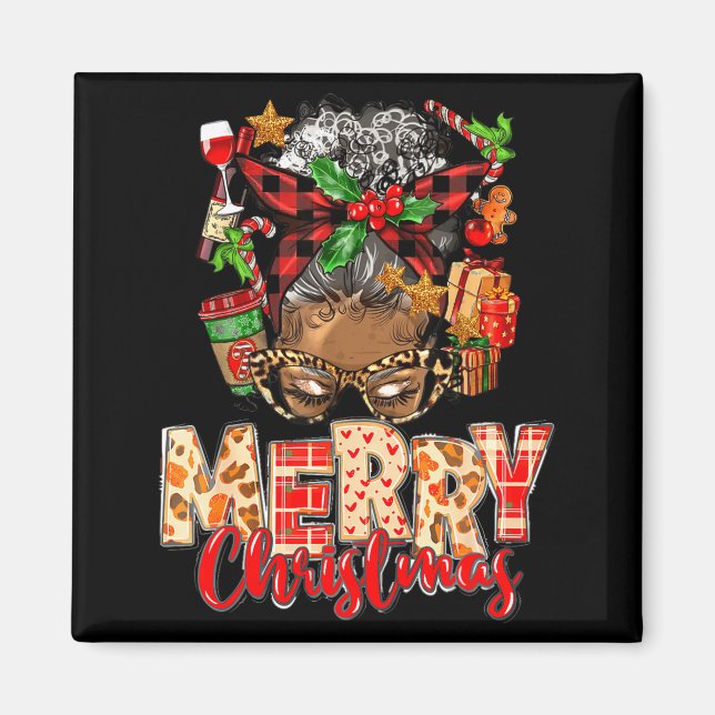 Íman African American Christmas African Black Xmas Mom  (Frente)