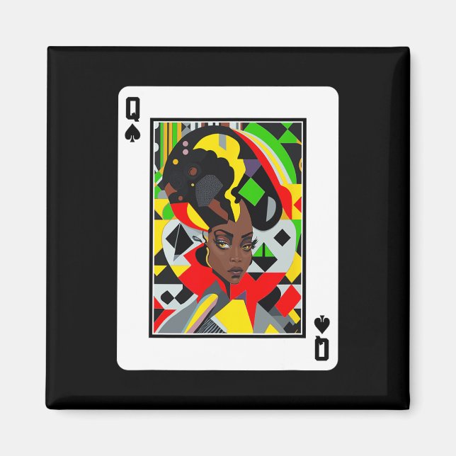 Íman African Queen Card Melanin Black Pride Blm Junetee (Frente)