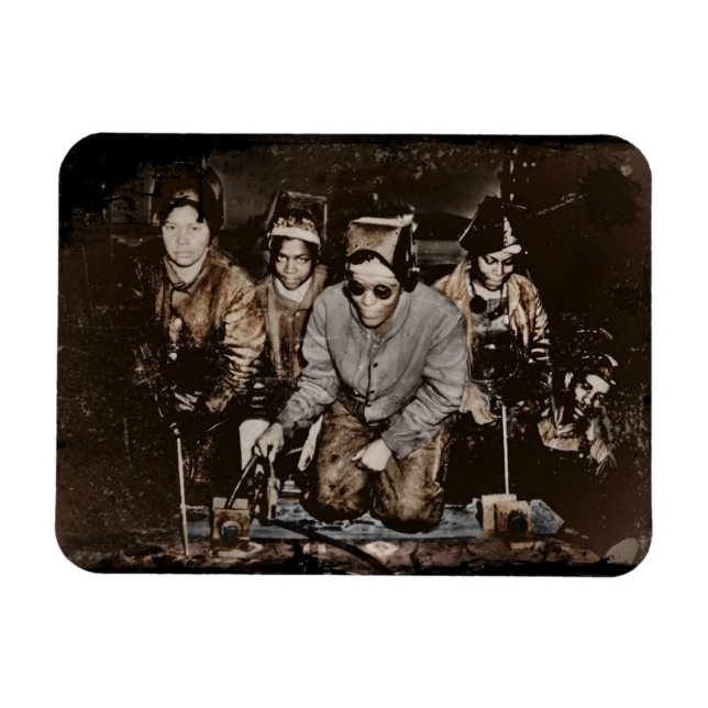 Íman Afro-Americano Rosie Riveters WII (Horizontal)