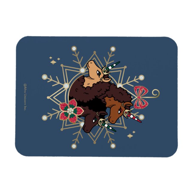 Íman Afro Unicorn Festivo Foliday Magical (Horizontal)