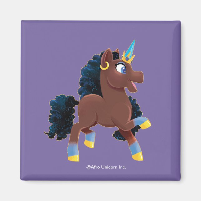Íman Afro Unicorn | Magical Prancing (Frente)