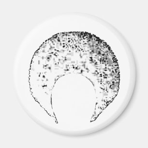 Íman Afro White O MUSEU Zazzle Dotou