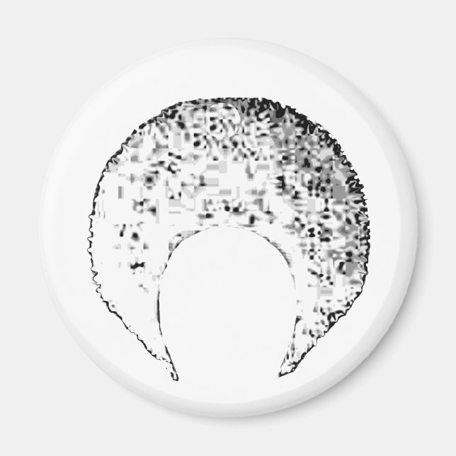 Íman Afro White O MUSEU Zazzle Dotou (Frente)